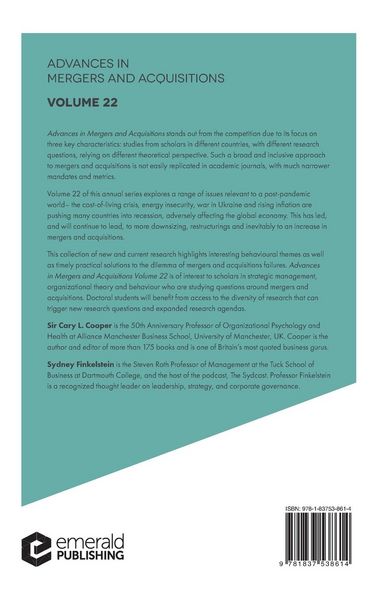 Produktbild: Advances in Mergers and Acquisitions