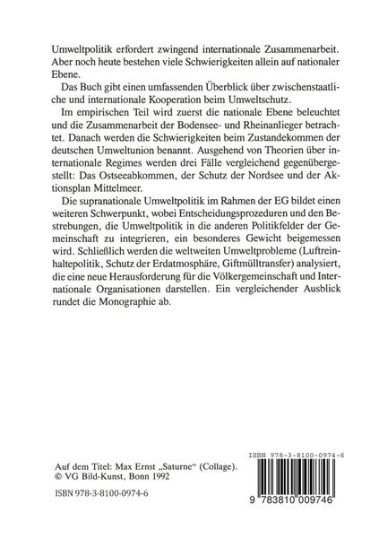 Produktbild: Internationale Umweltpolitik