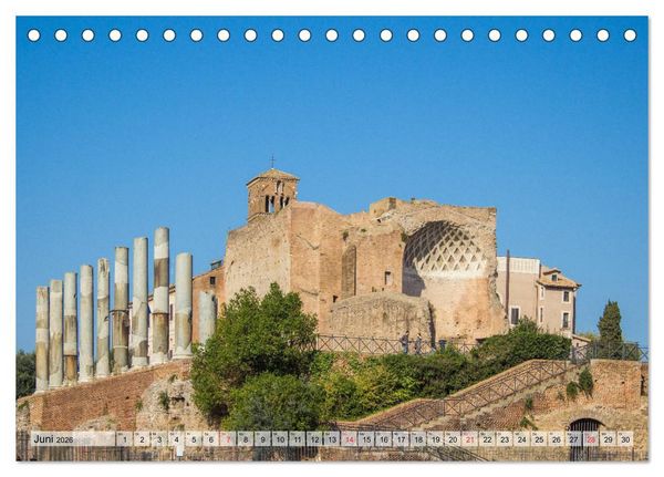 Produktbild: Altes Rom - Impressionen (Tischkalender 2026 DIN A5 quer), CALVENDO Monatskalender