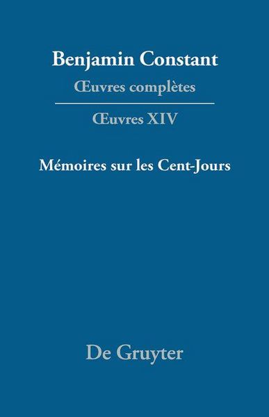 Produktbild: M&eacute;moires sur les Cent-Jours