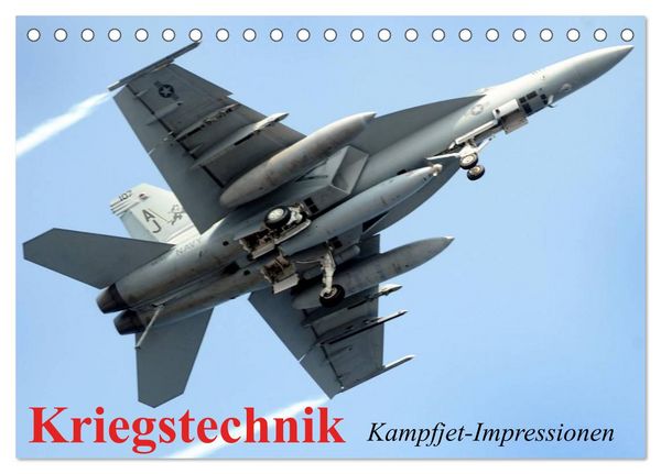 Produktbild: Kriegstechnik. Kampfjet-Impressionen (Tischkalender 2026 DIN A5 quer), CALVENDO Monatskalender