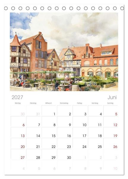 Produktbild: Bezaubernde St&auml;dte in Sachsen-Anhalt (Tischkalender 2027 DIN A5 hoch), CALVENDO Monatskalender