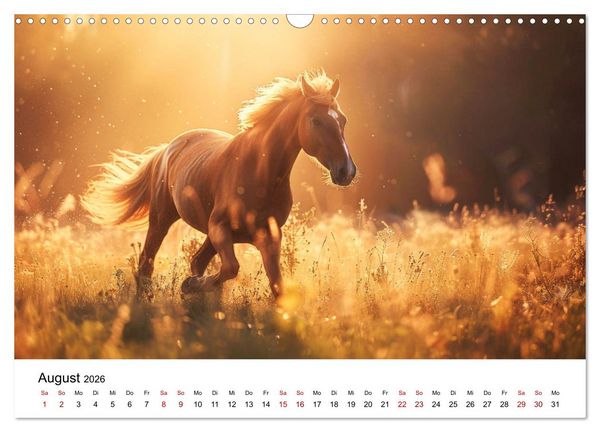Produktbild: Wilde M&auml;hnen: Ein Jahr mit Pferden (Wandkalender 2026 DIN A3 quer), CALVENDO Monatskalender