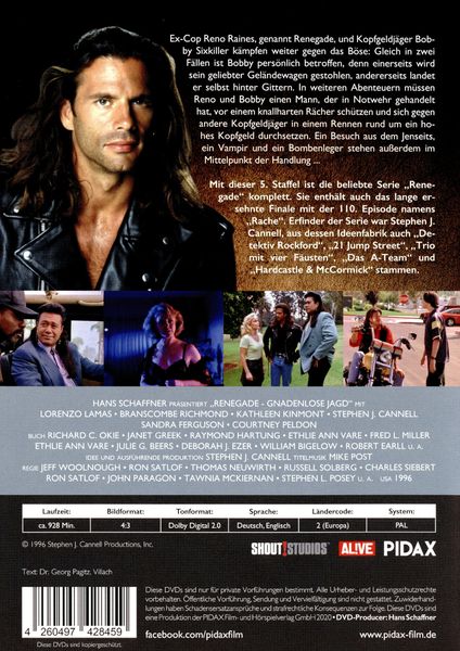 Produktbild: Renegade - Gnadenlose Jagd, Staffel 5 / Die letzten 22 Folgen der Kultserie (Pidax Serien-Klassiker) [4 DVDs]