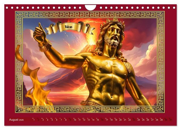 Produktbild: Roman Gods - under the spell of mythology (Wall Calendar 2026 DIN A4 landscape), CALVENDO 12 Month Wall Calendar