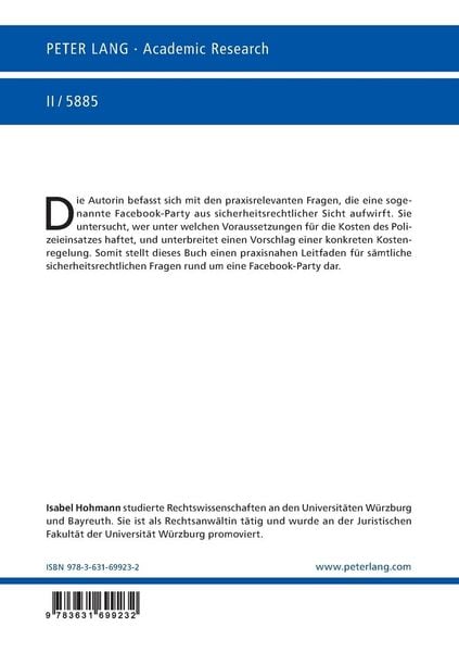 Produktbild: Facebook-Partys und Sicherheitsrecht