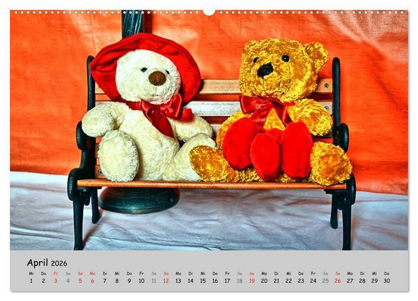Produktbild: TEDDYB&Auml;R, OH TEDDYB&Auml;R... (hochwertiger Premium Wandkalender 2026 DIN A2 quer), Kunstdruck in Hochglanz