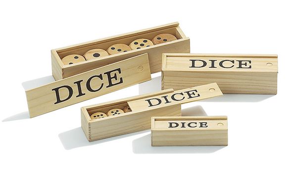 Produktbild: Holzw&uuml;rfel, 6 seitig, 20 mm, 5 St&uuml;ck