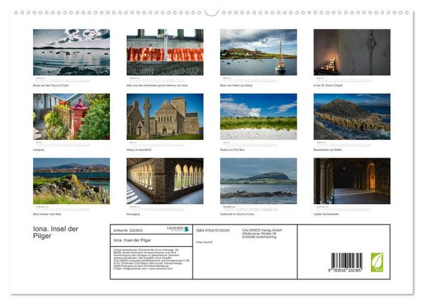 Produktbild: Iona. Insel der Pilger (hochwertiger Premium Wandkalender 2026 DIN A2 quer), Kunstdruck in Hochglanz