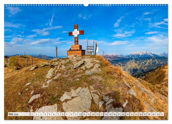 Produktbild: Gr&uuml;&szlig;e aus Saalbach (Wandkalender 2026 DIN A2 quer), CALVENDO Monatskalender