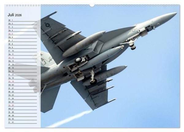 Produktbild: Kriegstechnik. Kampfjet-Impressionen (Wandkalender 2026 DIN A2 quer), CALVENDO Monatskalender