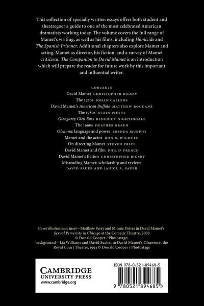 Produktbild: The Cambridge Companion to David Mamet