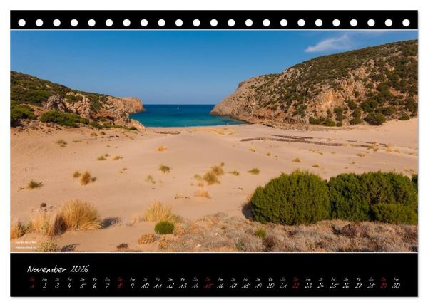 Produktbild: Sardinien Panoramakalender (Tischkalender 2026 DIN A5 quer), CALVENDO Monatskalender