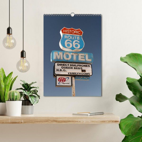 Produktbild: Historic Route 66 Motel (Wall Calendar 2026 DIN A3 portrait), CALVENDO 12 Month Wall Calendar