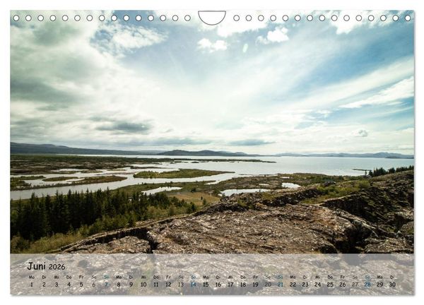 Produktbild: Island - In X Tagen um die Welt (Wandkalender 2026 DIN A4 quer), CALVENDO Monatskalender