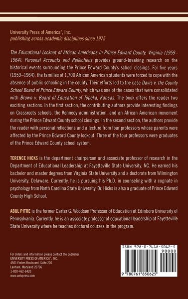 Produktbild: Educational Lockout of African Americans in Prince Edward County, Virginia (1959-1964)