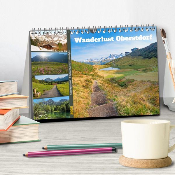 Produktbild: Wanderlust Oberstdorf (Tischkalender 2026 DIN A5 quer), CALVENDO Monatskalender