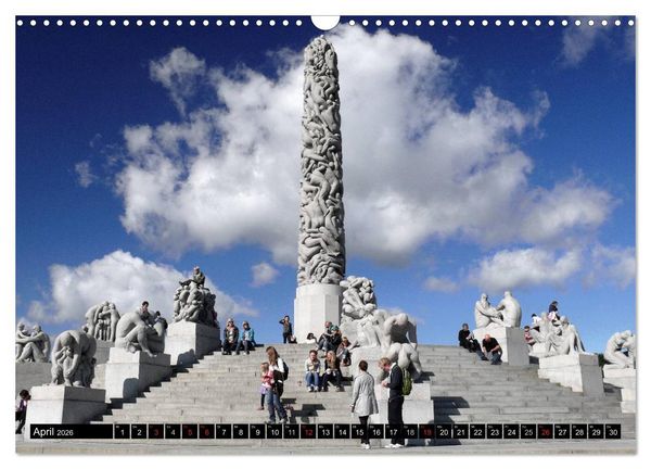 Produktbild: Vigeland Skulpturen Park Oslo (Wandkalender 2026 DIN A3 quer), CALVENDO Monatskalender
