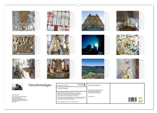 Produktbild: Vierzehnheiligen (Wandkalender 2026 DIN A2 quer), CALVENDO Monatskalender