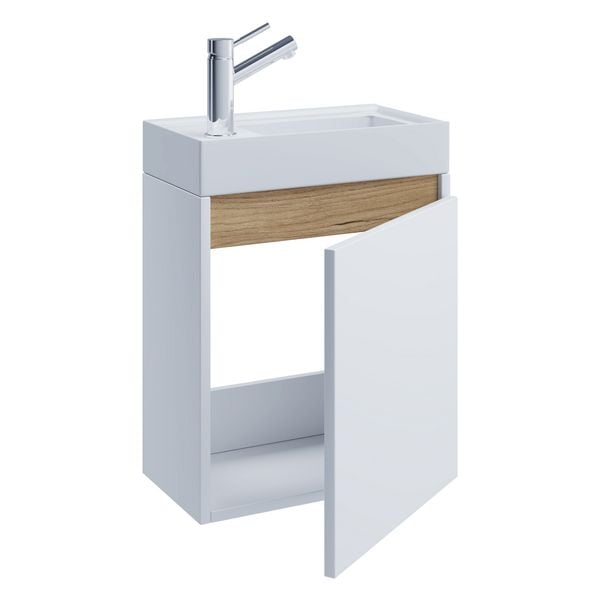 Produktbild: 2 tlg. H&auml;ngeschrank G&auml;ste-WC Waschbecken Softclose Cosila