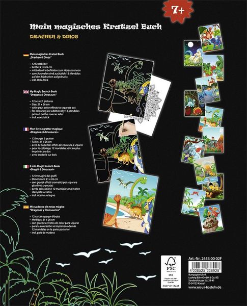 Produktbild: Mein magisches Kratzel Buch "Drachen & Dinos"