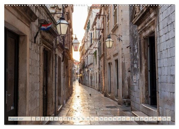 Produktbild: Dubrovnik historische Altstadt - UNESCO‑Welterbe im sonnigen Kroatien (hochwertiger Premium Wandkalender 2027 DIN A2 quer), Kunstdruck in Hochglanz