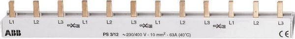 Produktbild: ABB 2CDL231001R1012 Phasenschiene PS 3/12 Phasenschiene 3polig 1St.