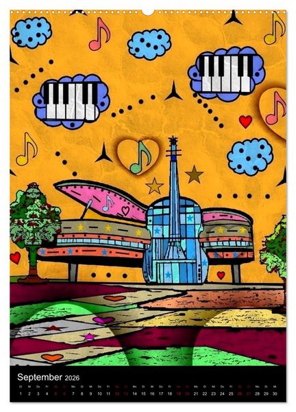 Produktbild: Die verr&uuml;ckte Welt der Popart von Nico Bielow (hochwertiger Premium Wandkalender 2026 DIN A2 hoch), Kunstdruck in Hochglanz