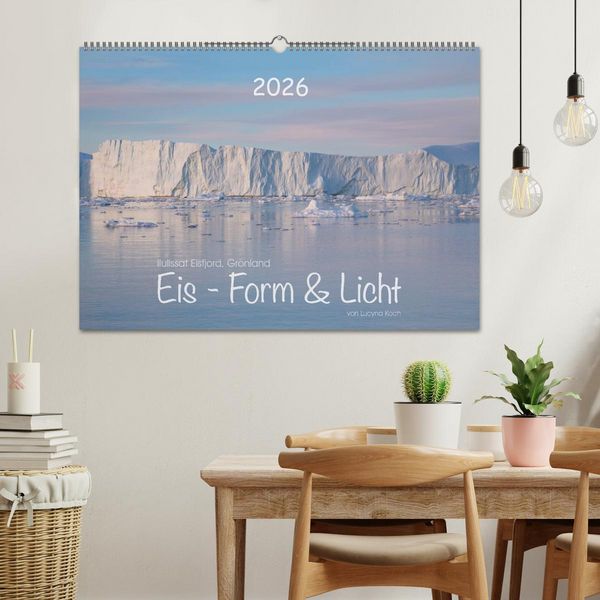 Produktbild: Ilulissat Eisfjord, Gr&ouml;nland. EIS - FORM UND LICHT (Wandkalender 2026 DIN A2 quer), CALVENDO Monatskalender