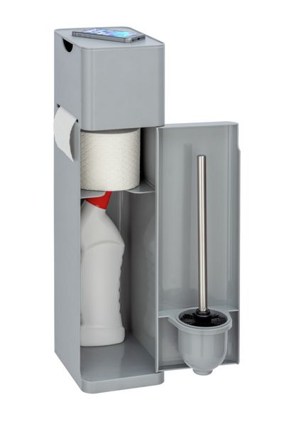 Produktbild: Stand WC-Garnitur Mod. Imon 6 in 1 Grau matt, mit Ablage
