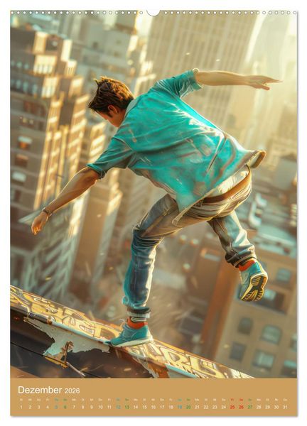 Produktbild: Urbanes Freerunning (hochwertiger Premium Wandkalender 2026 DIN A2 hoch), Kunstdruck in Hochglanz