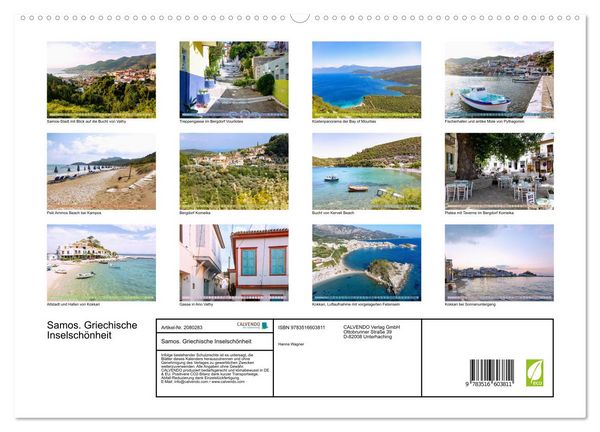 Produktbild: Samos. Griechische Inselsch&ouml;nheit (hochwertiger Premium Wandkalender 2026 DIN A2 quer), Kunstdruck in Hochglanz