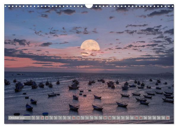 Produktbild: Vollmond - Momente der Ruhe (Wandkalender 2026 DIN A3 quer), CALVENDO Monatskalender