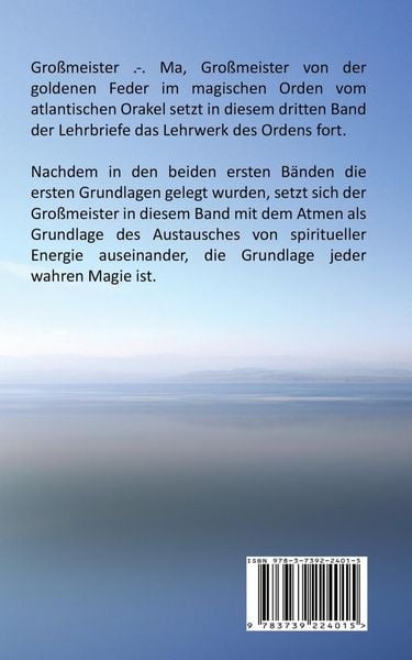 Produktbild: Der dritte Lehrbrief des magischen Ordens vom atlantischen Orakel