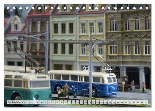 Produktbild: Trolley-Bus H0 (Tischkalender 2026 DIN A5 quer), CALVENDO Monatskalender