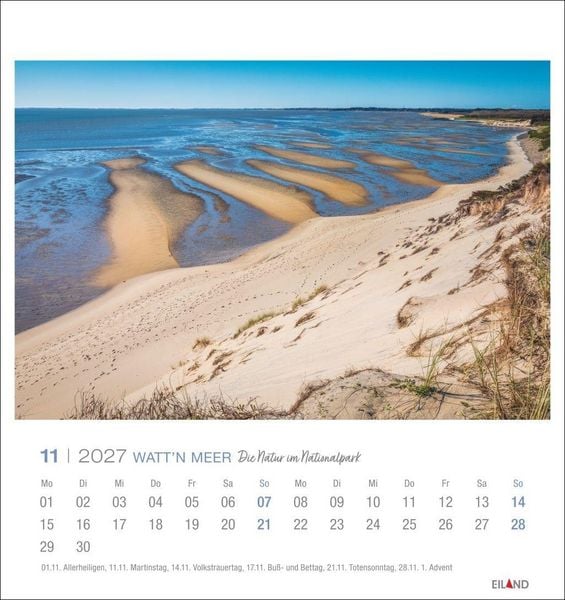 Produktbild: Watt'n Meer Postkartenkalender 2027 - Die Natur im Nationalpark