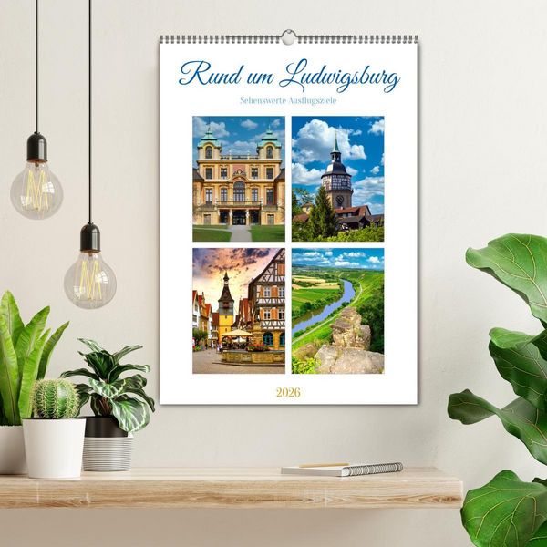 Produktbild: Rund um Ludwigsburg (Wandkalender 2026 DIN A2 hoch), CALVENDO Monatskalender