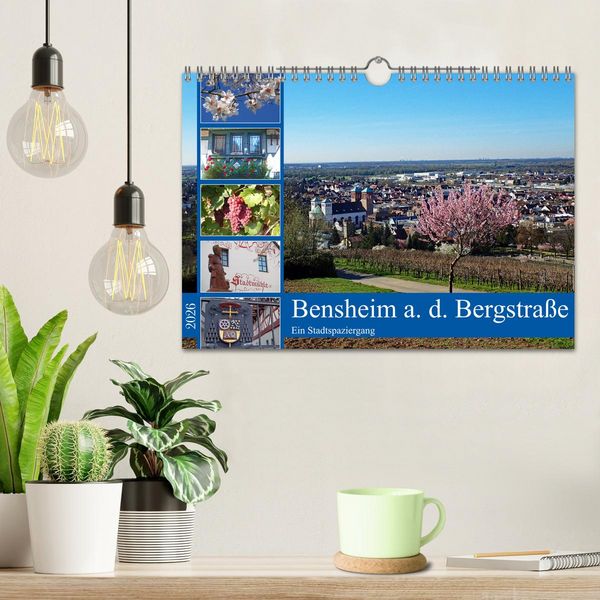 Produktbild: Bensheim a. d. Bergstra&szlig;e - Ein Stadtspaziergang (Wandkalender 2026 DIN A4 quer), CALVENDO Monatskalender