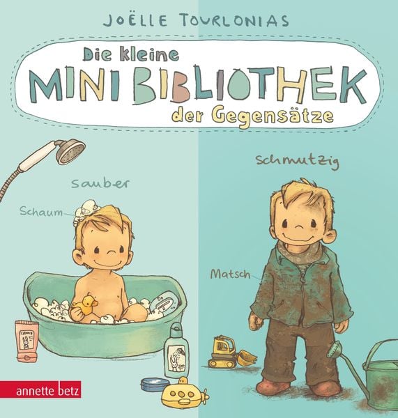 Die kleine Mini-Bibliothek der Gegensätze - Ein Pappbilderbuch über Gegensätze (Die Mini-Bibliothek der Wörter), Gebundene Ausgabe von Joëlle