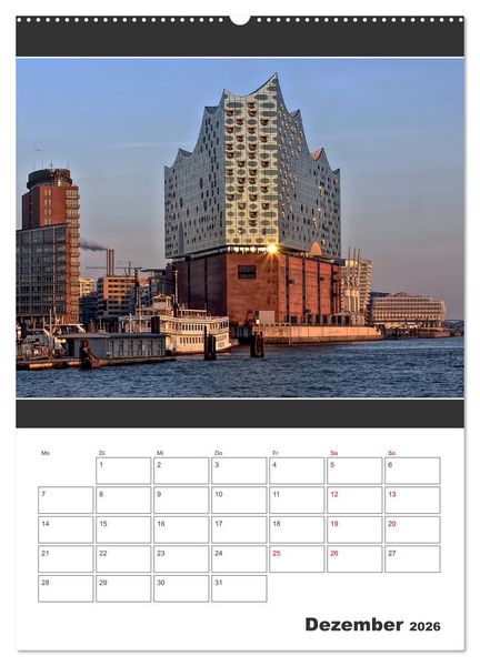 Produktbild: Wahrzeichen Elphi (Wandkalender 2026 DIN A2 hoch), CALVENDO Monatskalender