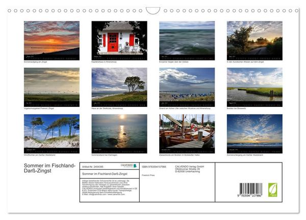 Produktbild: Sommer im Fischland-Dar&szlig;-Zingst (Wandkalender 2027 DIN A3 quer), CALVENDO Monatskalender