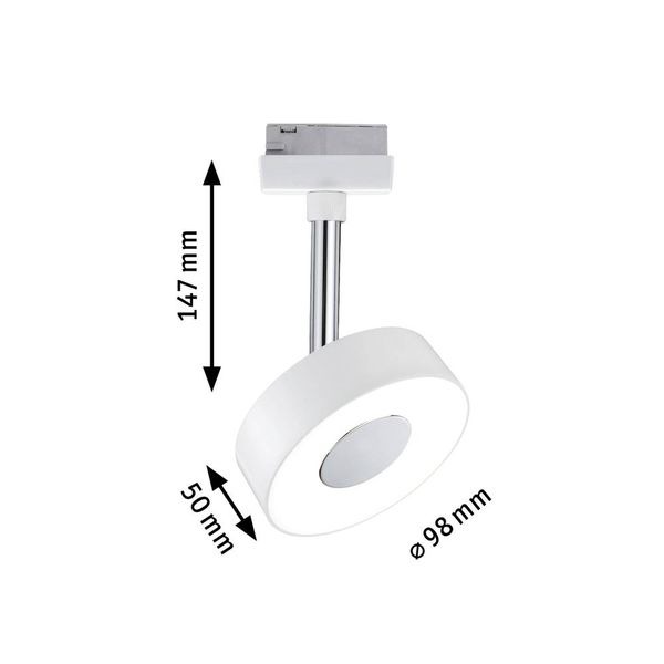 Produktbild: Paulmann Circle Hochvolt-Schienensystem-Leuchte URail LED fest eingebaut 5W LED Wei&szlig;