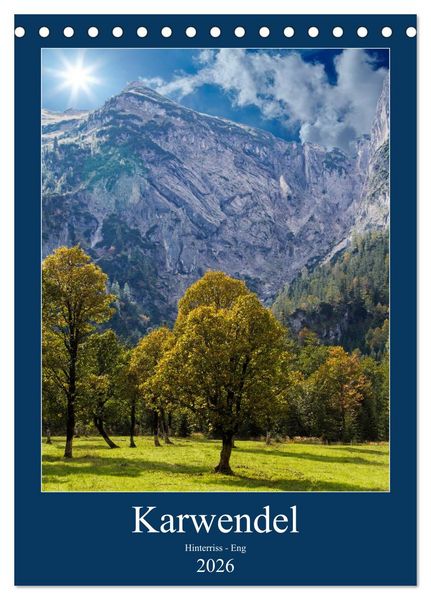 Produktbild: Karwendel - Hinterriss-Eng (Tischkalender 2026 DIN A5 hoch), CALVENDO Monatskalender