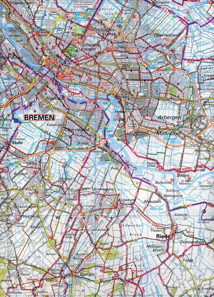 Produktbild: BVA ADFC Regionalkarte Bremen und Umgebung 1:75.000