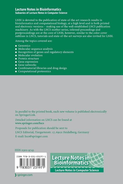 Produktbild: Bioinformatics Research and Applications