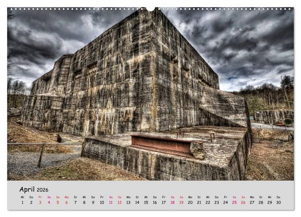 Produktbild: Bunker Zeitzeugen der Geschichte (Wandkalender 2026 DIN A2 quer), CALVENDO Monatskalender