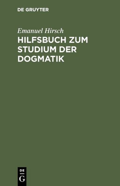 Produktbild: Hilfsbuch zum Studium der Dogmatik