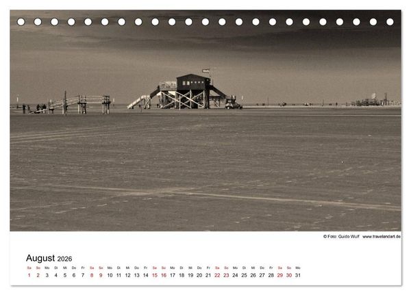 Produktbild: Sankt Peter-Ording. Ein Traum an der Nordsee (Tischkalender 2026 DIN A5 quer), CALVENDO Monatskalender