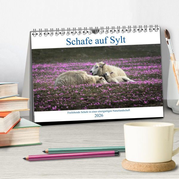 Produktbild: Schafe auf Sylt (Tischkalender 2026 DIN A5 quer), CALVENDO Monatskalender