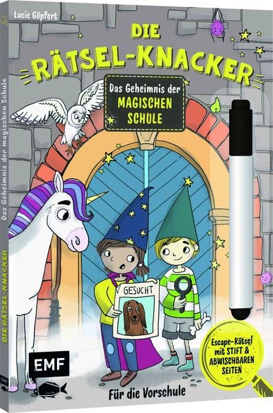 Produktbild: Die R&auml;tsel-Knacker &ndash; Das Geheimnis der magischen Schule (Buch mit abwischbarem Stift)